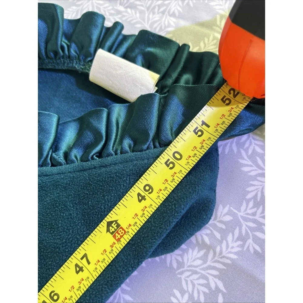 Vtg Teal JC Penny Housecoat-S Ruffle Collar Granny 80s Victorian Cottage